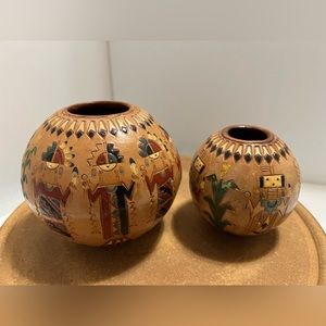 Native American Navajo Pottery Seed Pot By Ken And Irene White